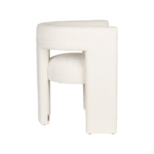 Кремав тапициран трапезен стол с подлакътници Medina – Dutchbone-image-4