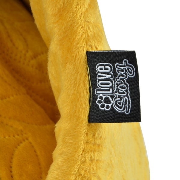 Легло палатка за котка в цвят горчица ø 50 cm – Love Story-image-2