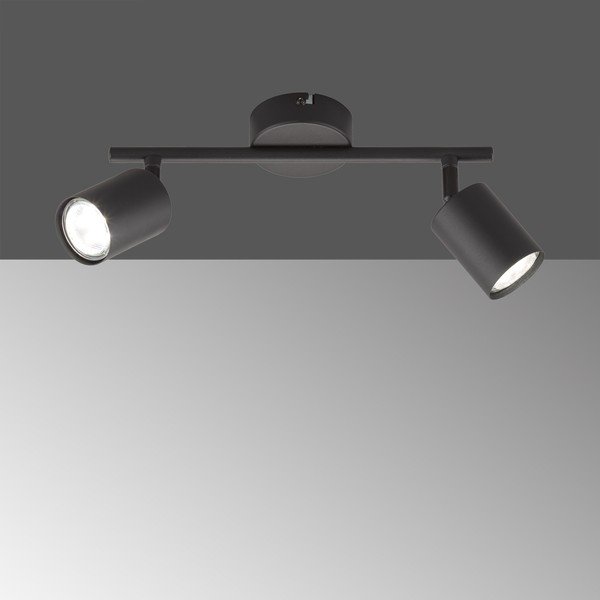 Черен метален LED прожектор 8x30 cm Vano – Fischer & Honsel-image-1