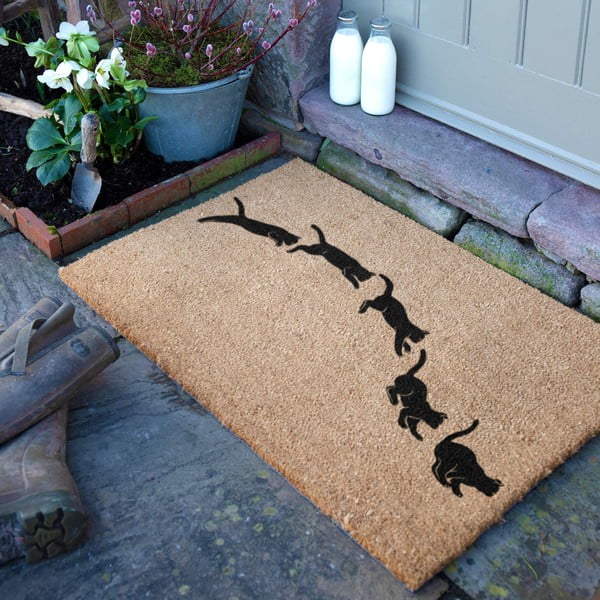 Изтривалка от кокосови влакна 40x60 cm Jumping Cats – Artsy Doormats-image-2