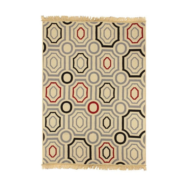 Modrobéžový koberec Ya Rugs ZigZag, 120 x 180 cm