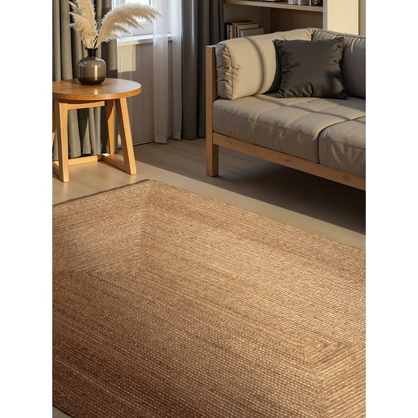 Двустранен ръчно изработен ютен килим в естествен цвят 120x180 cm Sharmila Natural Brown – Hanse Home-image-1