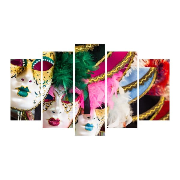 Картина от няколко части върху платно Карнавална маска - Unknown