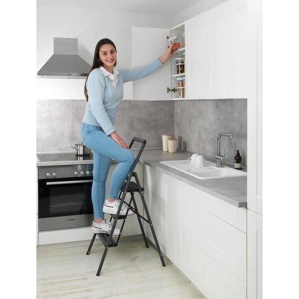 Компактни сиви стъпала, височина 114,5 cm - Wenko-image-1