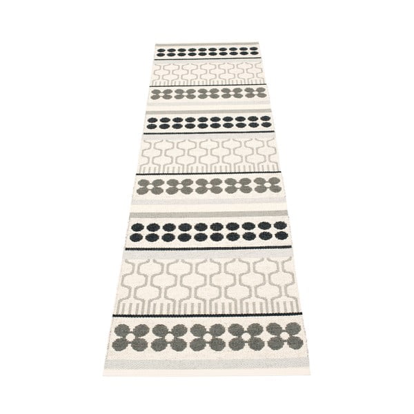 Сива и кремава пътека за открито и закрито 70x270 cm Asta Warm Grey – Pappelina-image-1