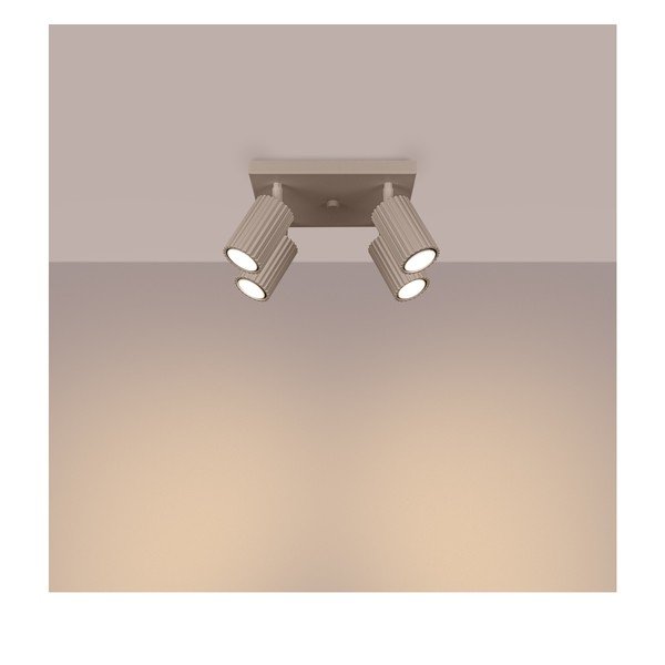 Кафяво-сив метален прожектор ø 6,5 cm Gleam – Sollux-image-1