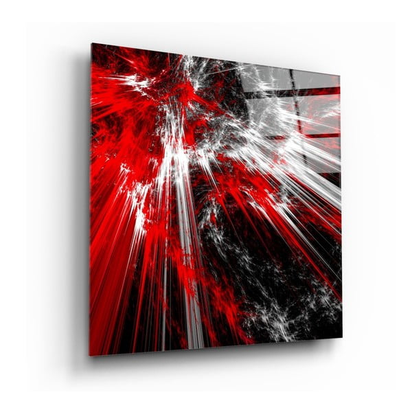 Картина върху стъкло , 40 x 40 cm Red Blast - Insigne