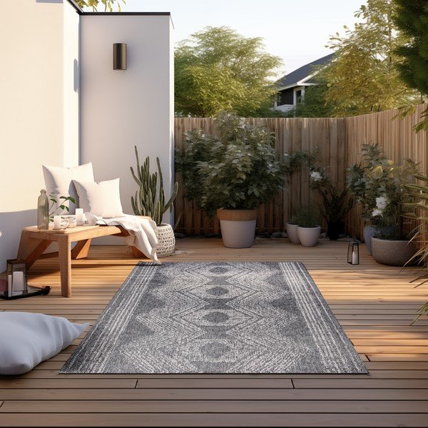 Сиво-кремав външен килим 80x150 cm Gemini – Elle Decoration-image-3