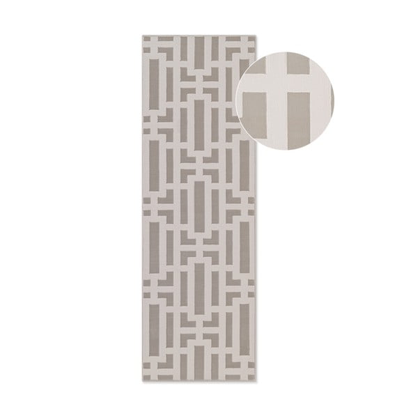 Сиво-кремава пътека 80x240 cm Perles Onyx – Elle Decoration