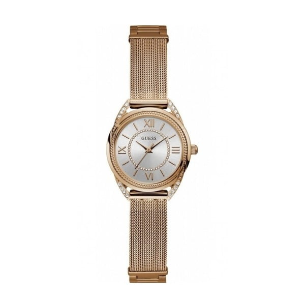 Дамски часовник в розово злато с каишка от неръждаема стомана W1084L3 - Guess