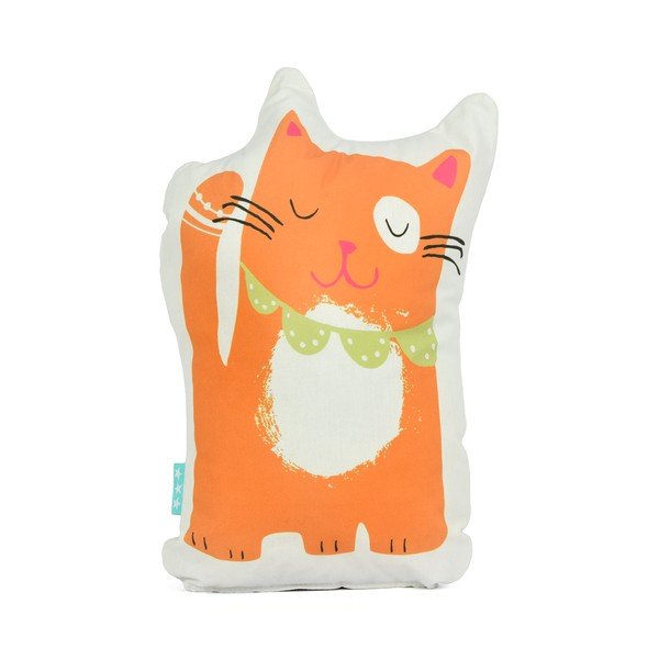 Памучна възглавница Котка и мишка, 40 x 30 cm Cat & Mouse - Moshi Moshi