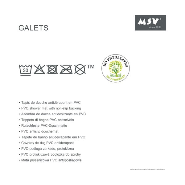 Подложка против хлъзгане за душ 53x53 cm Galets – MSV-image-1