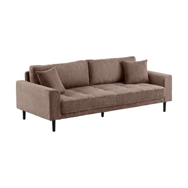 Кафяв диван от рипсено кадифе 210 cm Lido – House Nordic-image-2