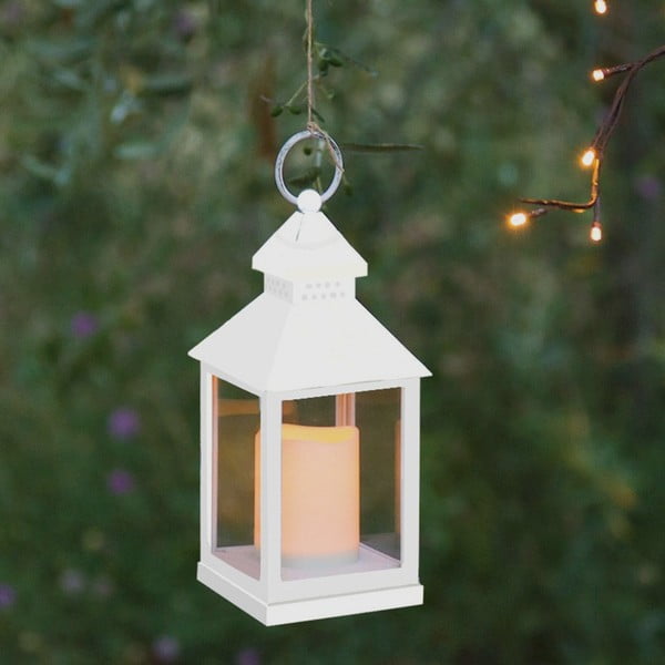 Голям бял декоративен LED фенер, подходящ за екстериор Lante - Tomasucci-image-1