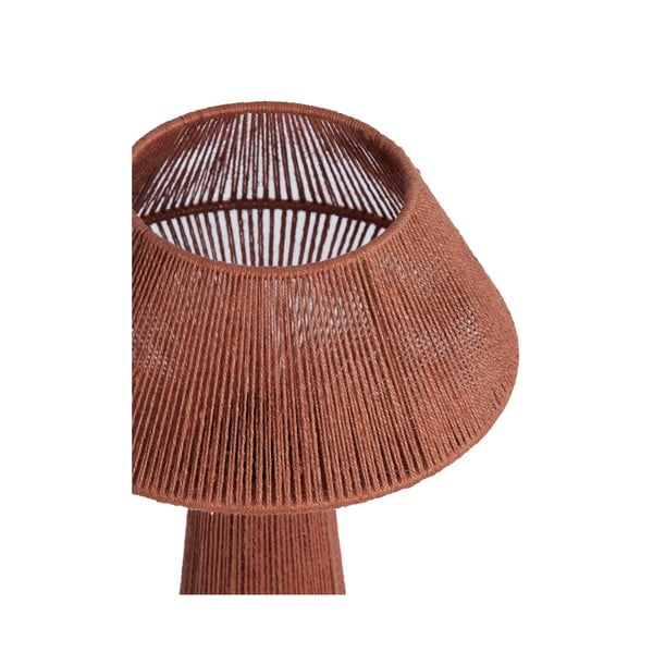 Червена настолна лампа с абажур от юта (височина 47 cm) Fugia – Light & Living-image-1