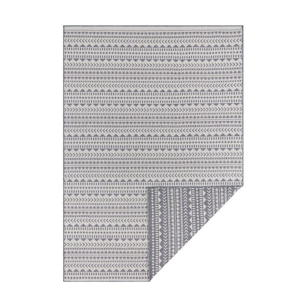 Сив и бял килим за открито Kahira, 120 x 170 cm - Ragami