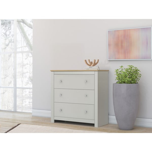 Сив висок скрин 81x35 cm Emerald – Støraa-image-1