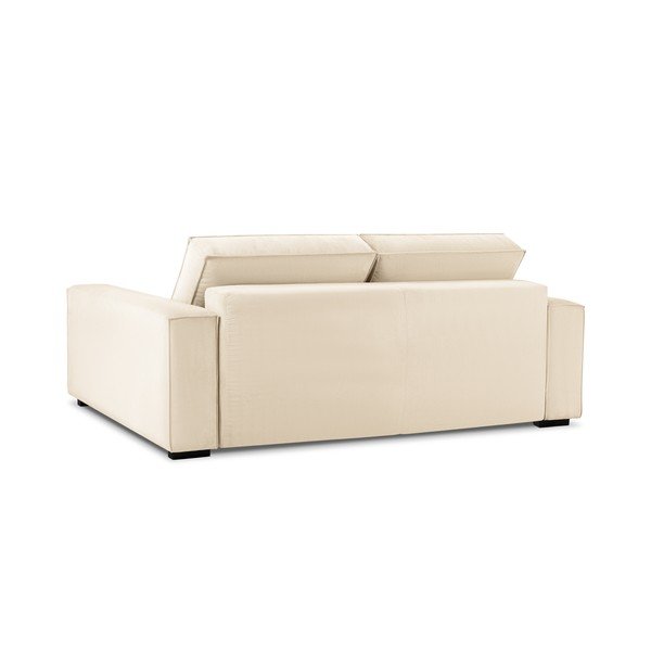 Бежов велурен разтегателен диван Azalea - Mazzini Sofas-image-4