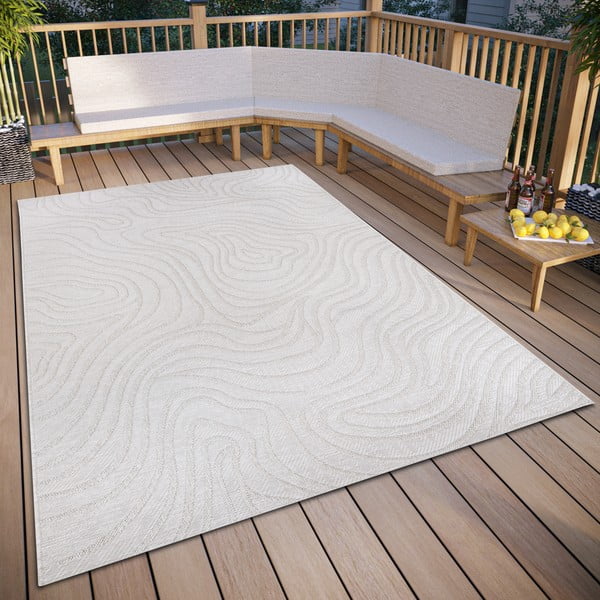 Кремав външен килим 194x290 cm - Elle Decoration-image-1