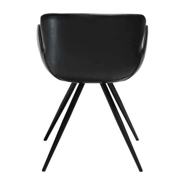 Черен тапициран трапезен стол с подлакътници Gaia – DAN-FORM Denmark-image-4