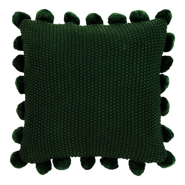 Тъмнозелена памучна декоративна калъфка за възглавница , 40 x 40 cm Molly - Westwing Collection
