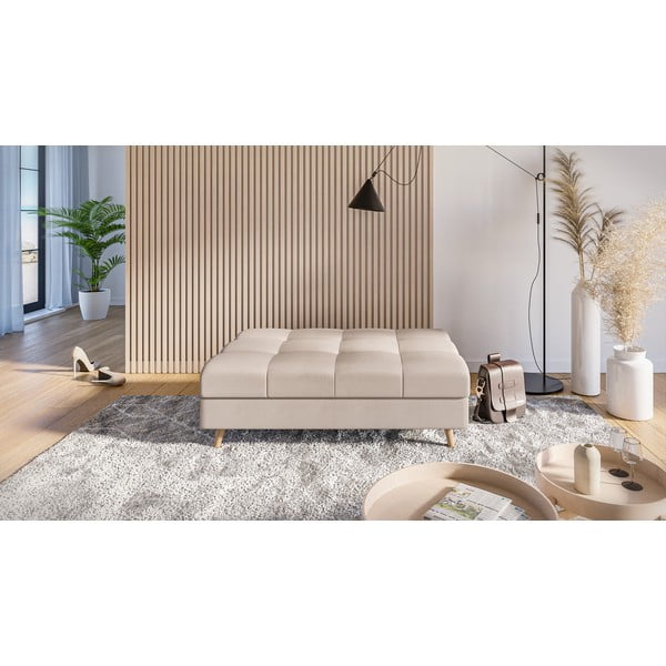 Кремава табуретка за крака Ariella - Ropez-image-2