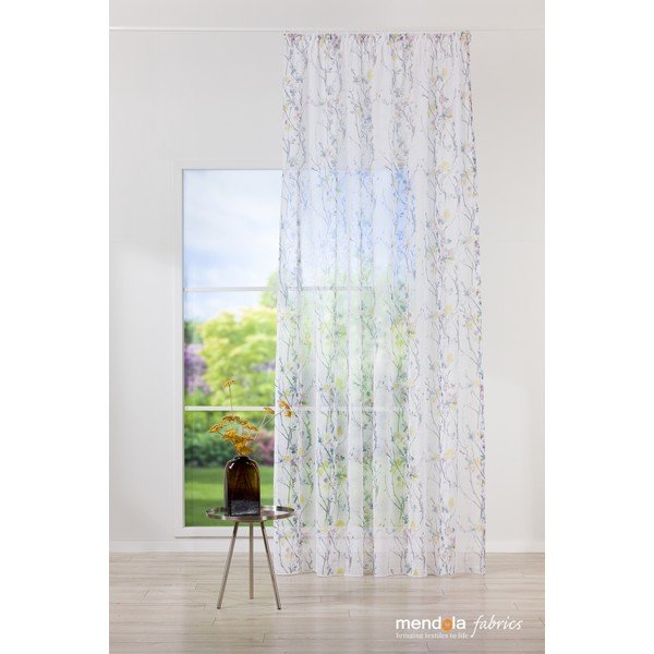 Сиво-бяла завеса 300x260 cm Olivia - Mendola Fabrics-image-2