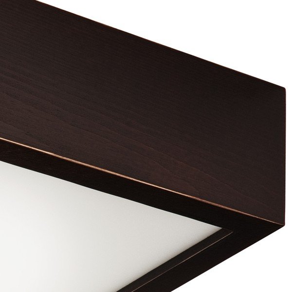 Тъмнокафяво осветително тяло за таван със стъклен абажур 27,5x27,5 cm Quadro – LAMKUR-image-4