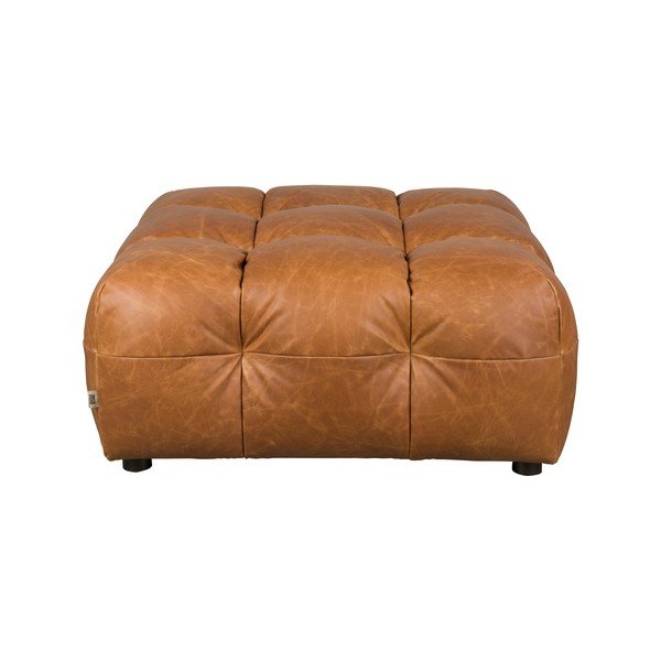 Кожена модулна табуретка в цвят кафяв коняк Hackman – Dutchbone