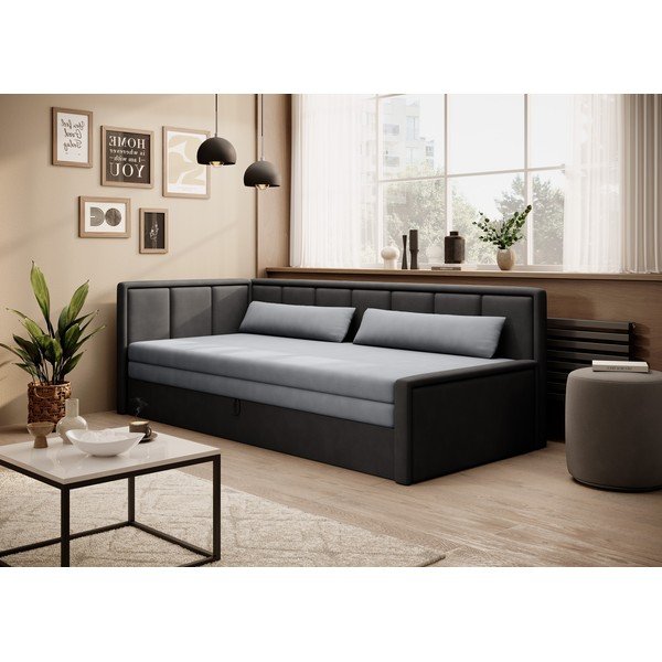 Тъмносив шенилов разтегателен диван с място за съхранение 214 cm Fulgeo – ELTAP-image-2