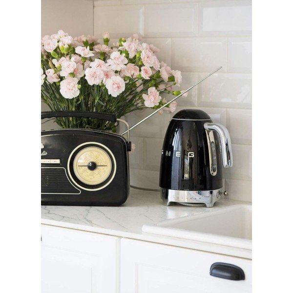 Черна електрическа кана от неръждаема стомана 1,7 l Retro Style – SMEG-image-1