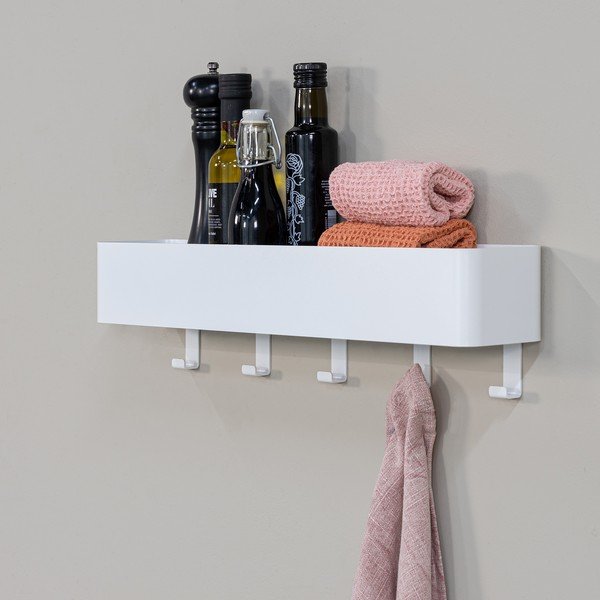 Бял стенен стоманен рафт за баня Multi – Spinder Design-image-1