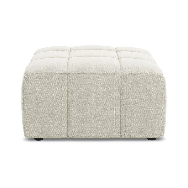 Бежова табуретка  от прежда с примки от букле Aloha – Makamii