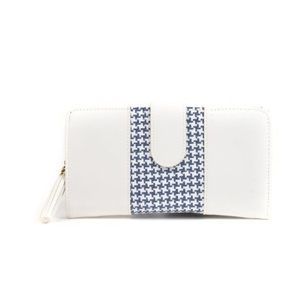 Bílá peněženka s modrým detailem Mangotti Bags Ophelia