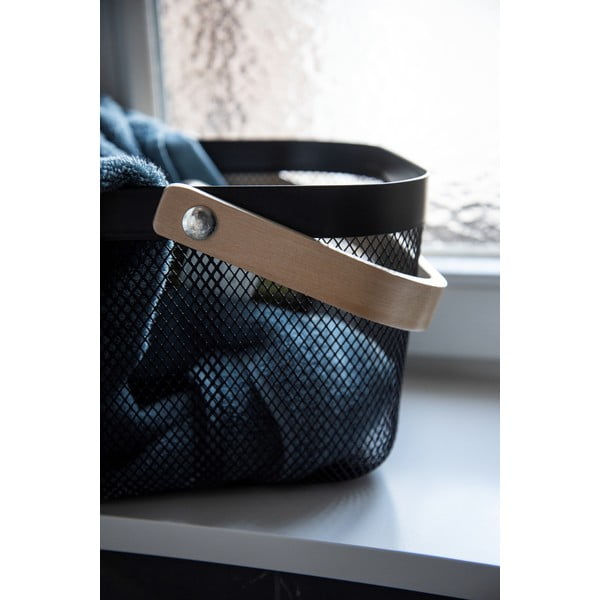 Черен органайзер за баня с бамбукова дръжка Bambusa - Wenko-image-3