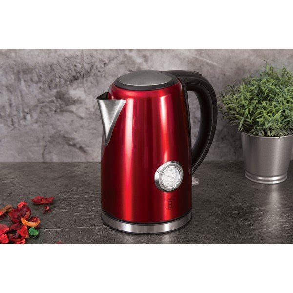 Червена електрическа кана 1,7 л Burgundy Metallic Line - BerlingerHaus-image-1