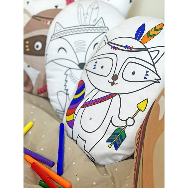 Калъфка за възглавница от памучен сатен Fox Indian Racoon - Butter Kings-image-2