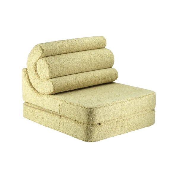 Зелен детски стол от букле Flipster – Wigiwama