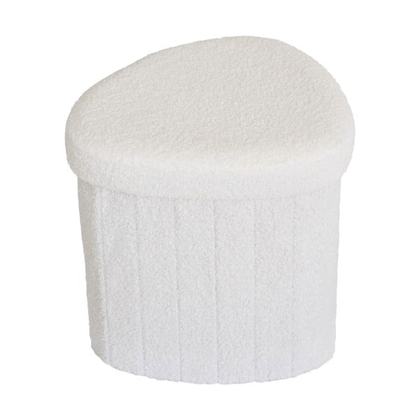 Бяла табуретка от прежда с примки от букле Medford – House Nordic-image-4