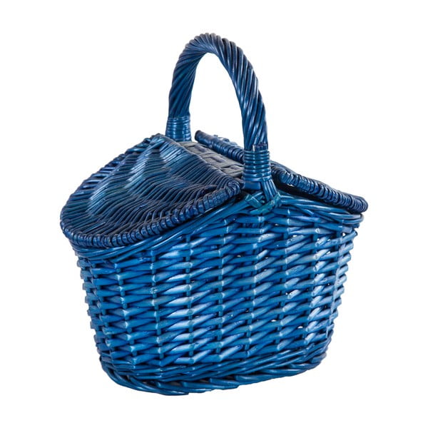 Синя плетена кошница Joy, дължина 25 cm - Unknown
