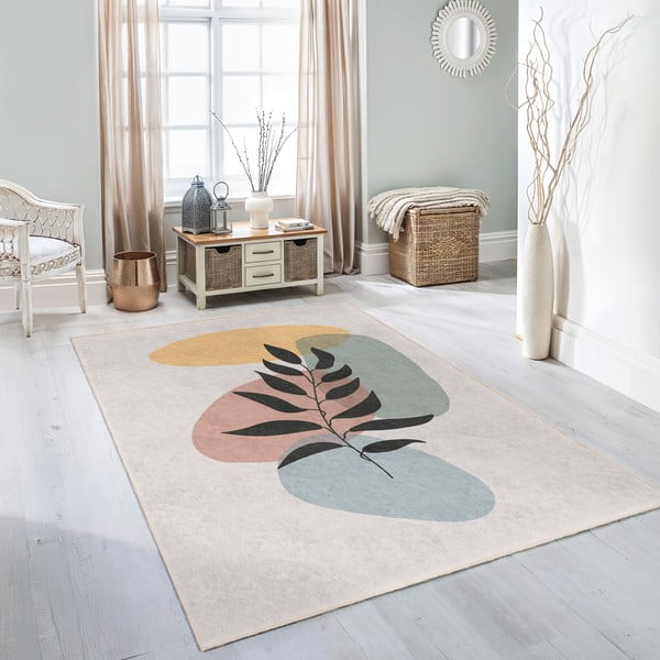 Кремав килим подходящ за пране 120x180 cm Illustrated Autumn – Mila Home-image-4