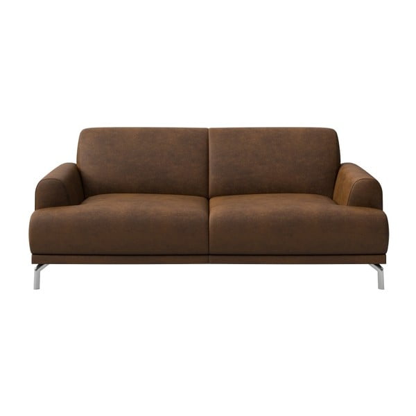 Кафяв диван от изкуствена кожа , 170 см Puzo - MESONICA