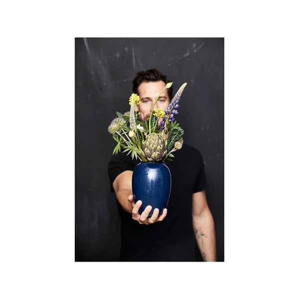 Тъмносиня глинена ваза (височина 20 cm) Gastro Blue – Bitz-image-4