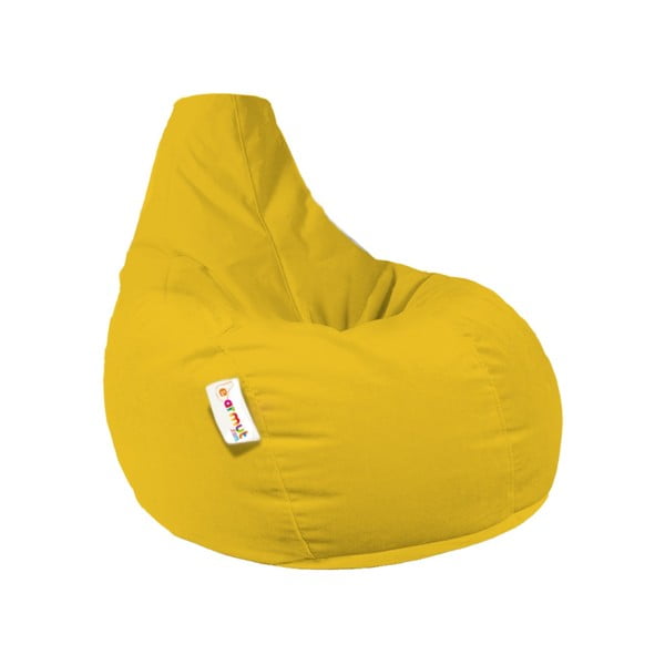 Жълт градински пуф за сядане Drop – Floriane Garden