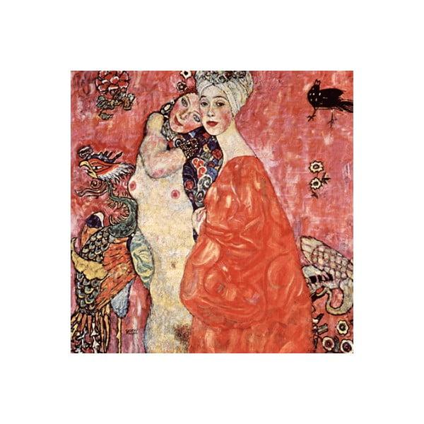 Reprodukce obrazu Gustav Klimt - Girlfriends or Two Women Friends, 40 x 40 cm