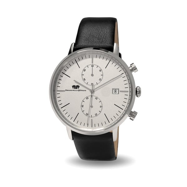 Černé pánské s bílým ciferníkem hodinky Rhodenwald & Söhne Hyperstar