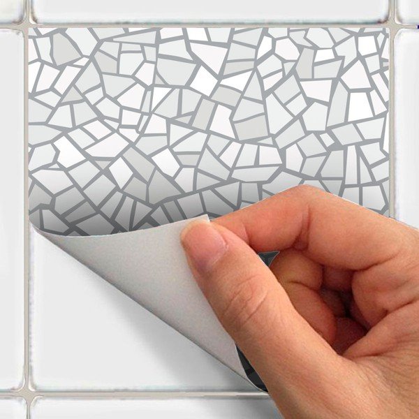 Комплект от 24 стикера за стена Cement Tile Stickers Terrazzo Waldo, 15 x 15 cm - Ambiance-image-1
