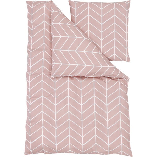 Розово фланелено спално бельо за единично легло , 155 x 220 cm Yule - Westwing Collection