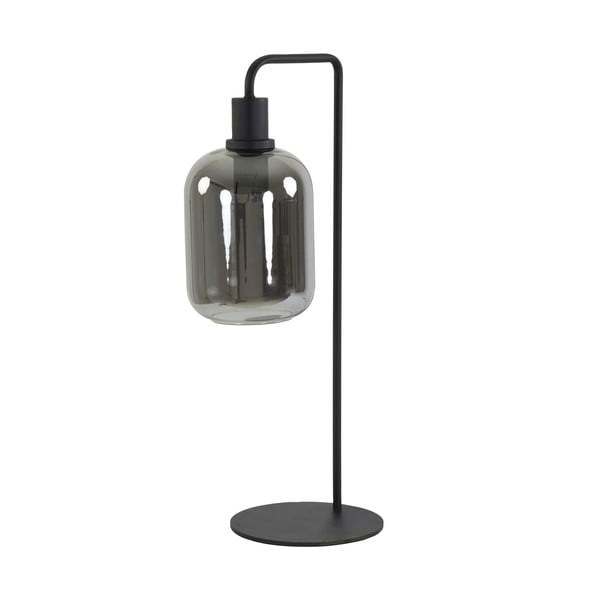 Черна настолна лампа (височина 60 cm) Lekar - Light & Living