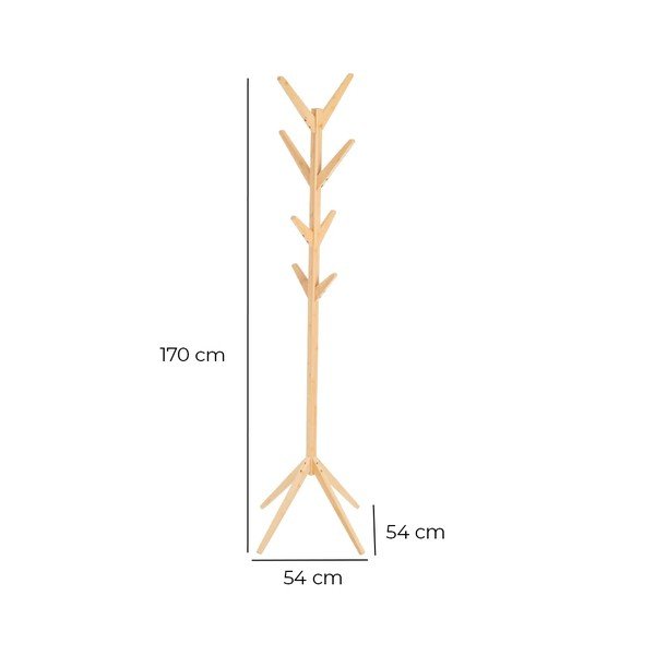 Бамбукова стойка за връхни дрехи в естествен цвят – Casa Selección-image-1